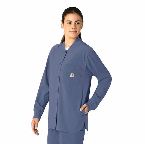 women's force cross-flex shirt scrub jacket