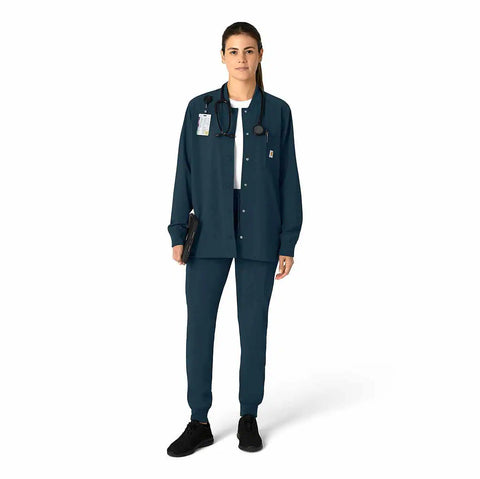 women's force cross-flex shirt scrub jacket