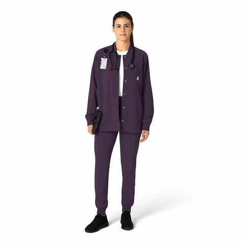 women's force cross-flex shirt scrub jacket