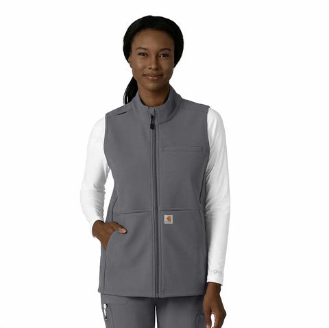 women's rugged flex® bonded fleece scrub vest
