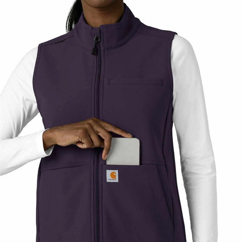 women's rugged flex® bonded fleece scrub vest