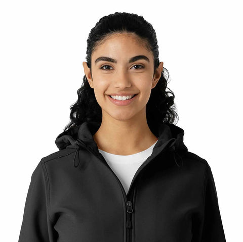 women's bonded fleece scrub hoodie