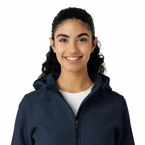 women's bonded fleece scrub hoodie