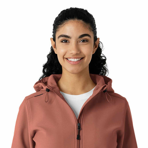 women's bonded fleece scrub hoodie