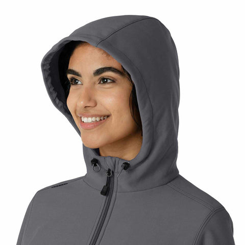 women's bonded fleece scrub hoodie