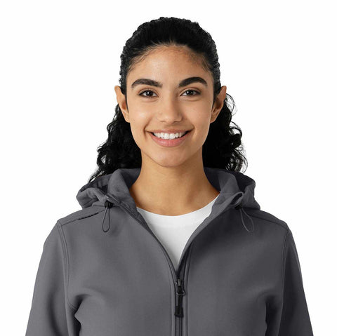 women's bonded fleece scrub hoodie
