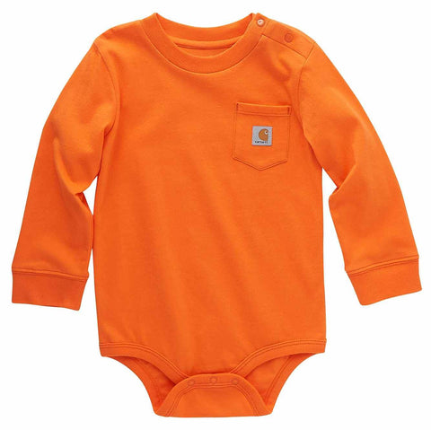 kids' long-sleeve pocket bodysuit