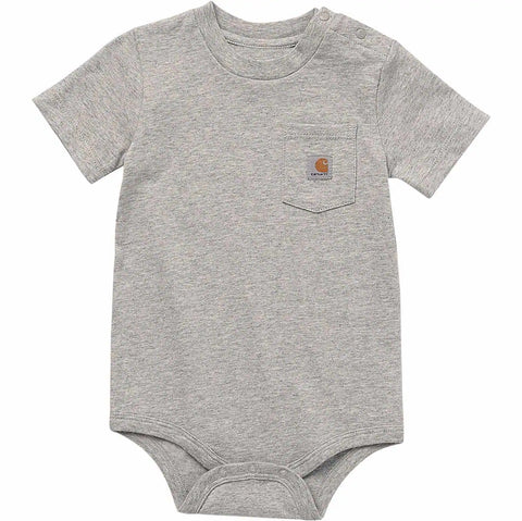 kids' short sleeve pocket bodysuit (baby)