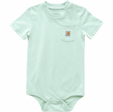kids' short sleeve pocket bodysuit (baby)