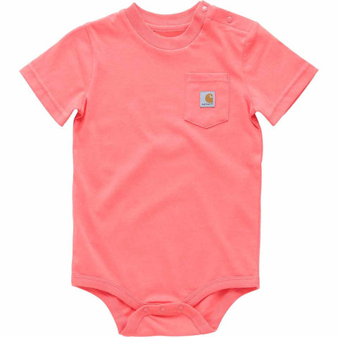 kids' short sleeve pocket bodysuit (baby)