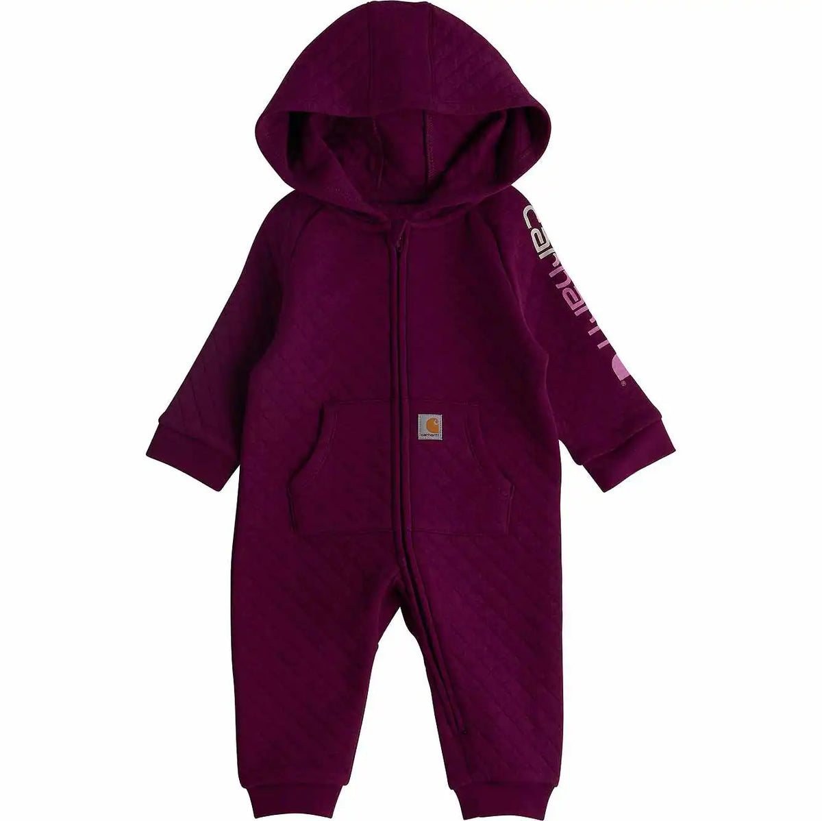 kids' long sleeve quilted zip-front coverall (baby)