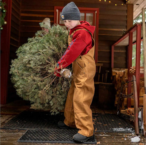 kids' duck washed bib overall sizes (child)