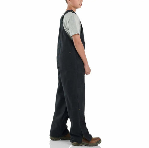 kids' loose fit canvas insulated bib overall