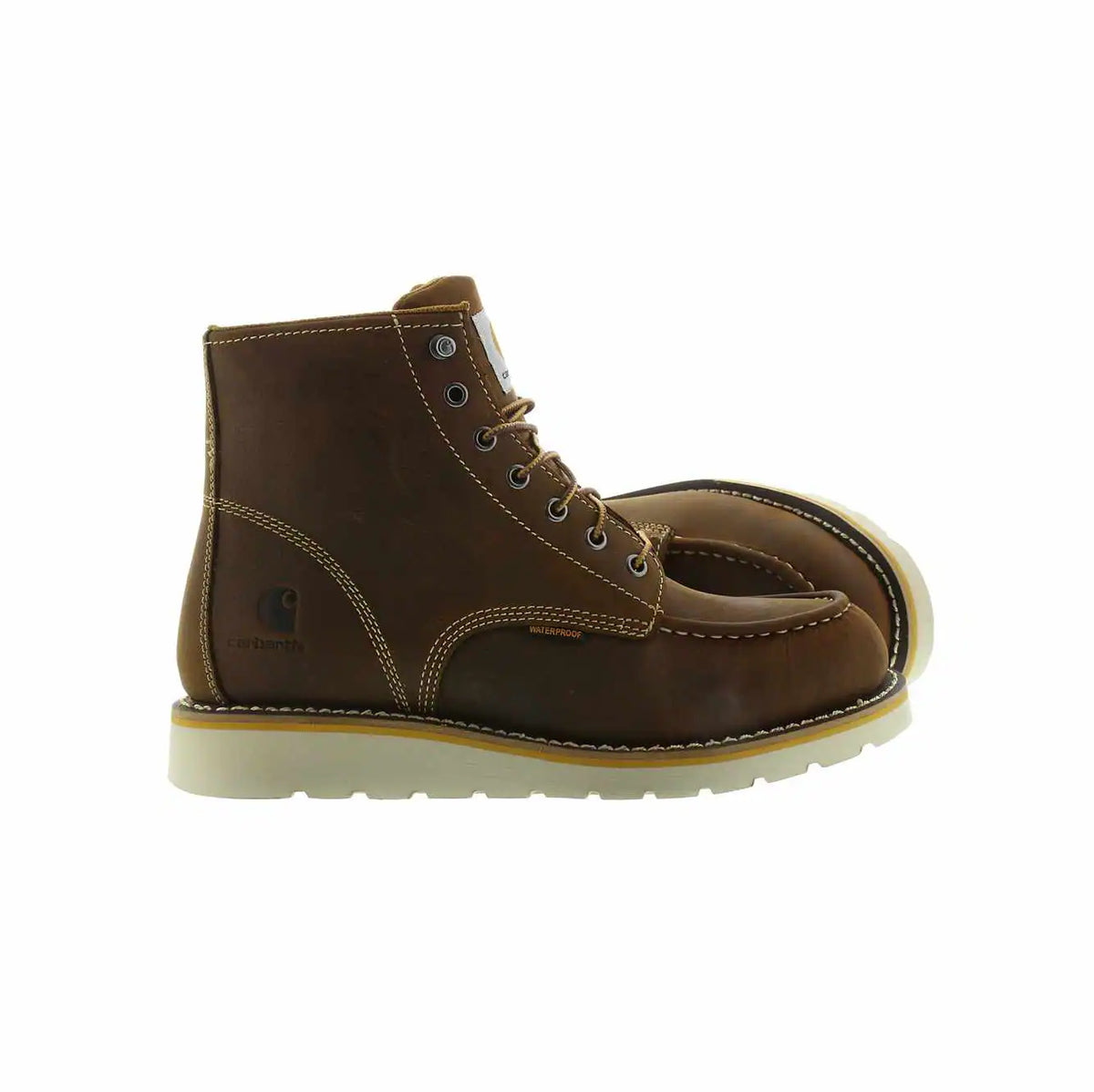 waterproof 6" moc toe wedge boot