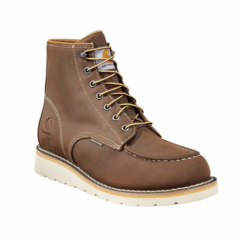 waterproof 6" moc toe wedge boot