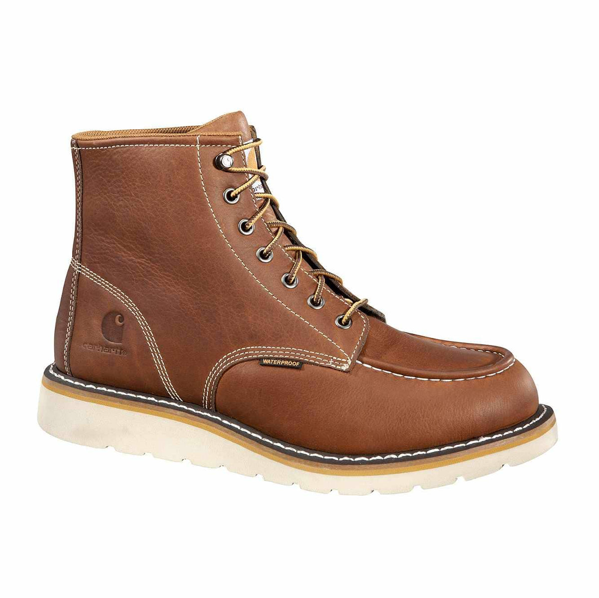 waterproof 6" moc toe wedge boot