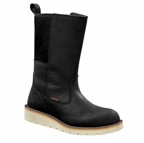 women's waterproof 10" soft toe wellington wedge boot