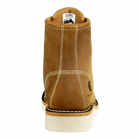 women's waterproof 6" moc steel toe wedge work boot