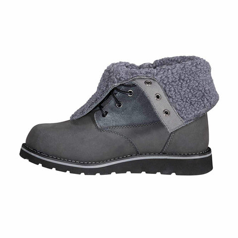 women's 8" waterproof insulated wedge fold down winter boot
