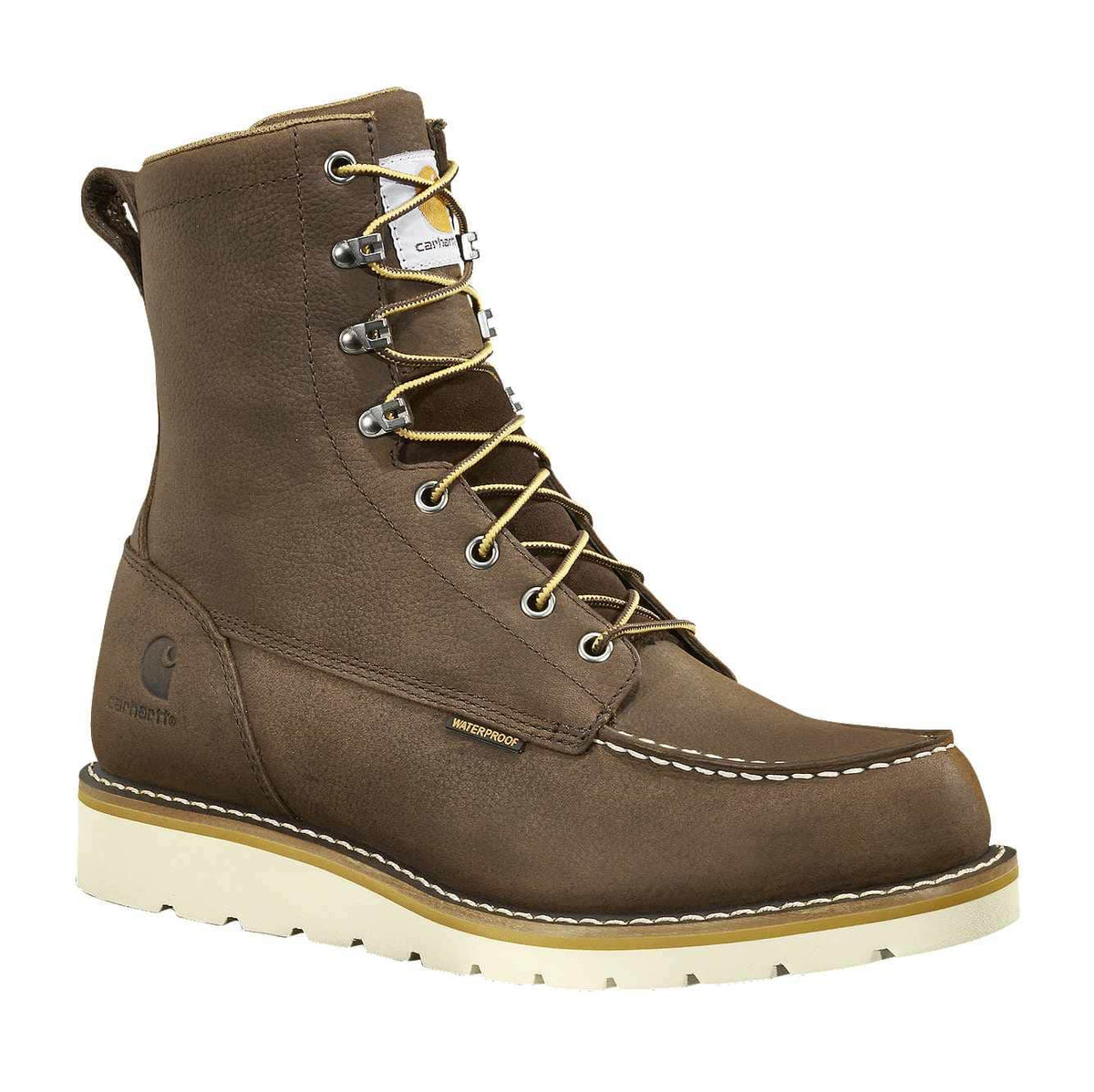 waterproof 8" moc toe wedge boot
