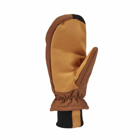 women's insulated duck synthetic leather knit cuff mitt