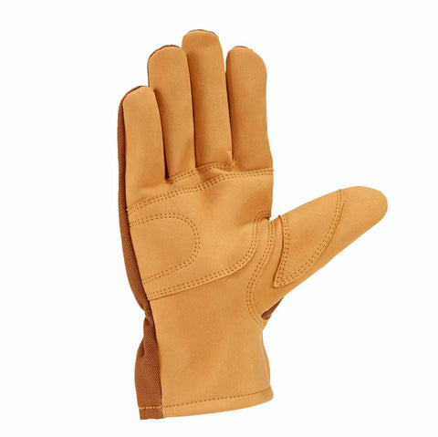 women's duck/synthetic leather open cuff glove