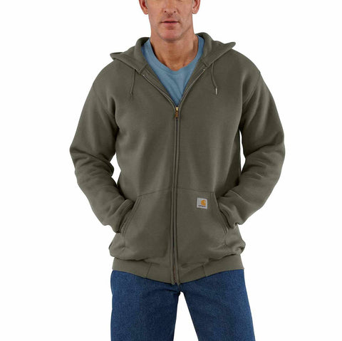 loose fit midweight full-zip sweatshirt