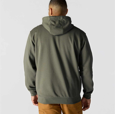 loose fit midweight logo sleeve graphic hoodie