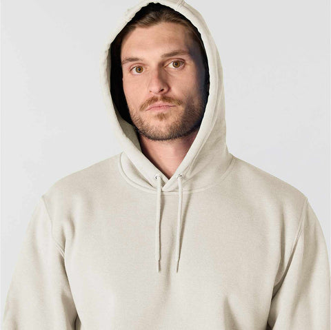 loose fit midweight logo sleeve graphic hoodie