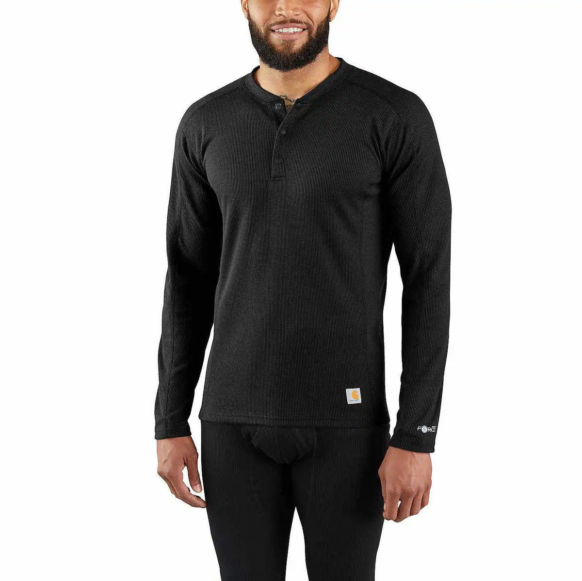 carhartt force® midweight waffle base layer henley top