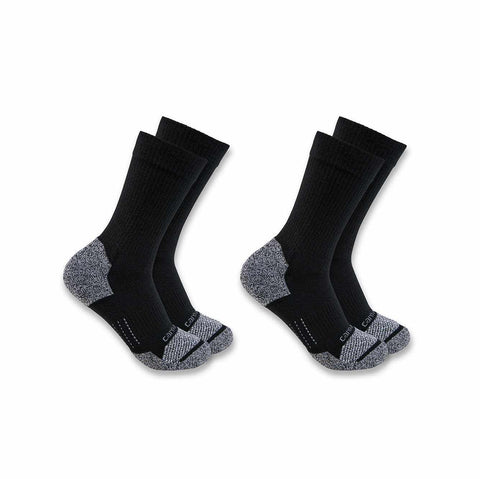 women's carhartt force® midweight synthetic blend crew sock 2 pack