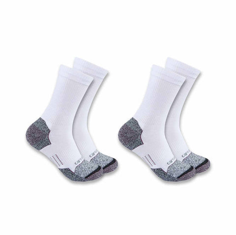 women's carhartt force® midweight synthetic blend crew sock 2 pack