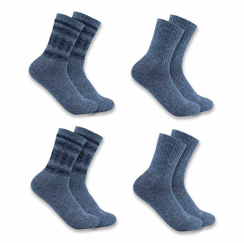 women's heavyweight synthetic-wool blend crew sock 4-pack
