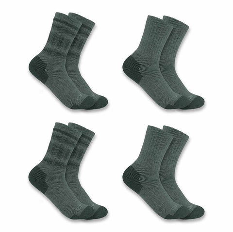women's heavyweight synthetic-wool blend crew sock 4-pack
