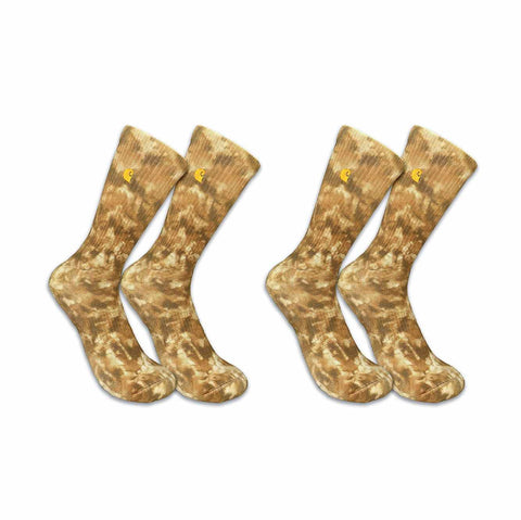 midweight tie-dye crew sock 2-pack