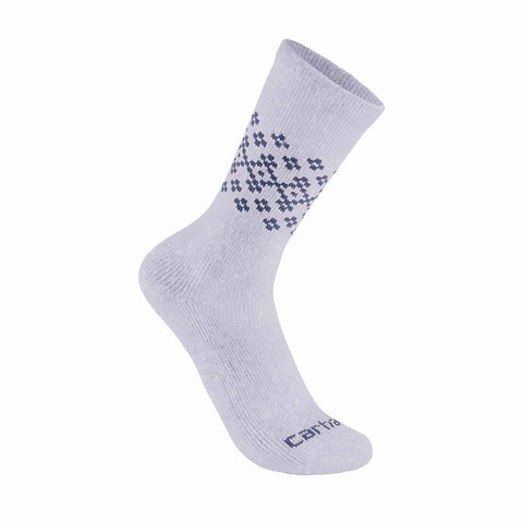 women's midweight synthetic-wool blend fairisle crew sock 2-pack