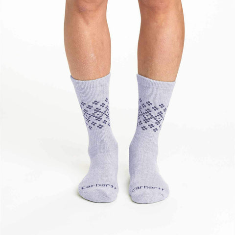 women's midweight synthetic-wool blend fairisle crew sock 2-pack