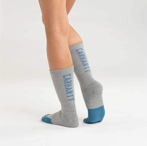 women's carhartt force® midweight logo crew sock 3 pack