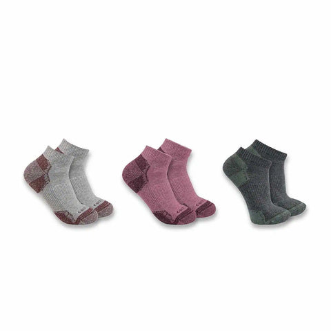 women's midweight cotton blend low cut sock 3 pack