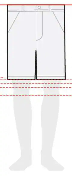 measurements men's shorts 9 inches