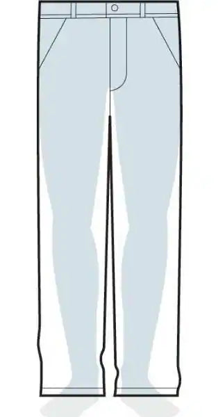 measurements men's relaxed fit pants