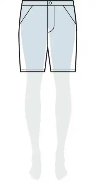 measurements women's slim fit shorts